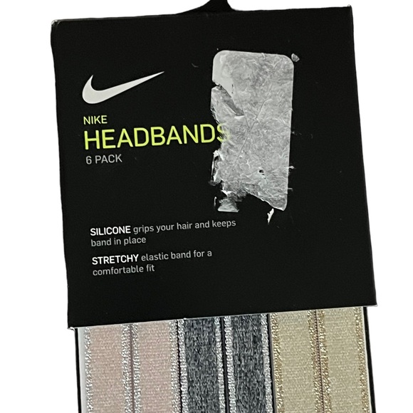 Nike Six Pack Metallic Headbands NEW! - Picture 6 of 10